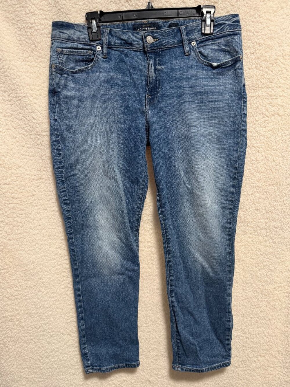 LUCKY BRAND Skinny Ankle Jeans Lolita Crop Medium Wash Denim Size 12 / 31 EUC